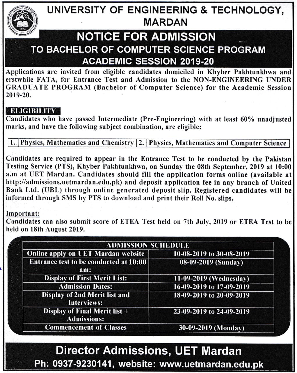 CS Admissions